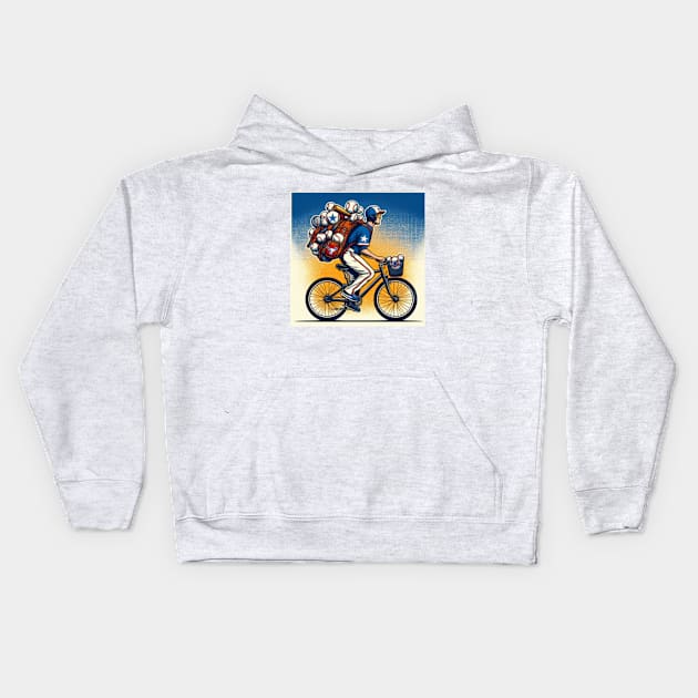 Cycling Texas Kids Hoodie by p3p3ncil